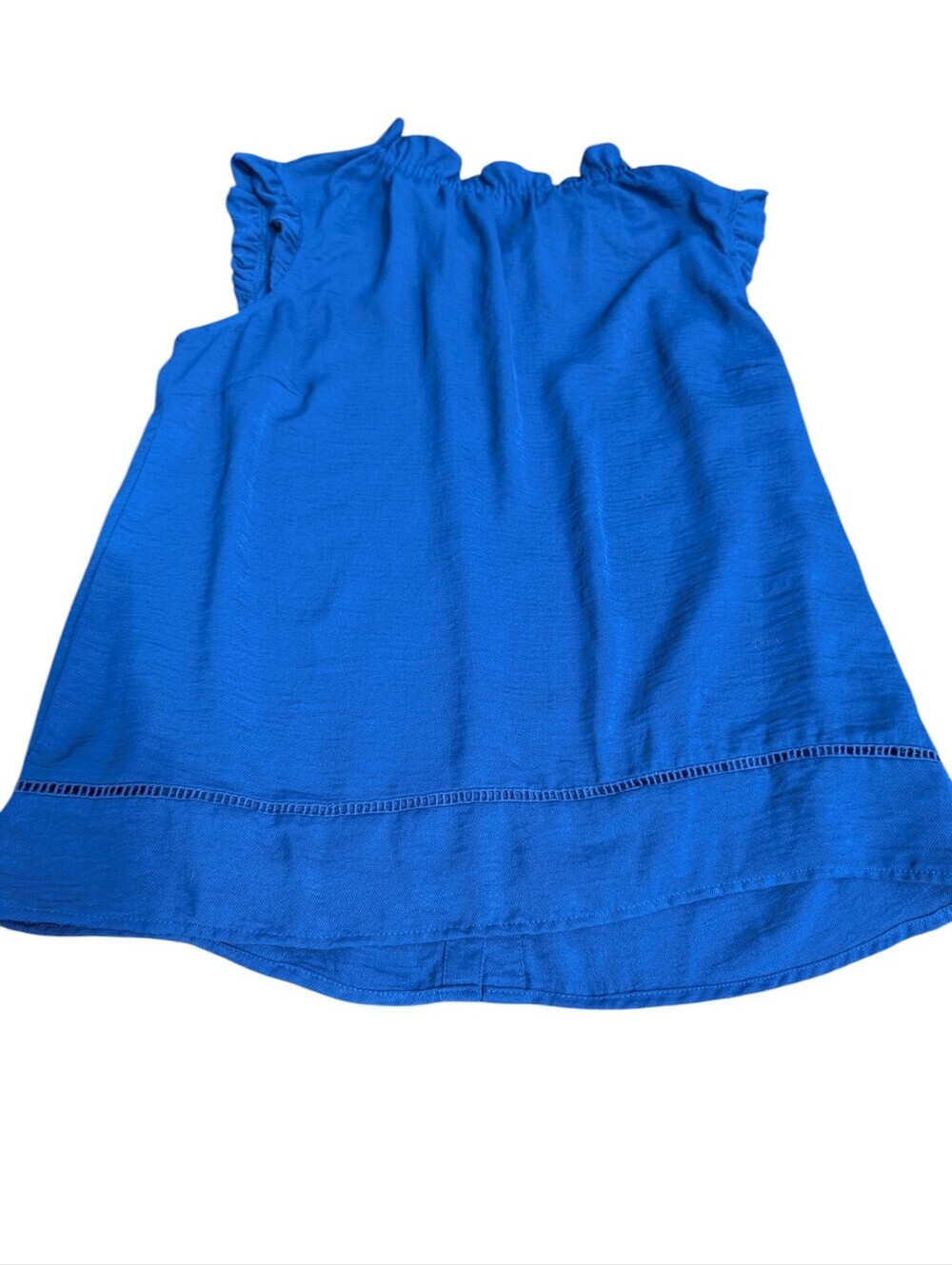 Mandy Evans Women's Blue Sleeveless Flowy Blouse Size Large - Picture 2 of 7